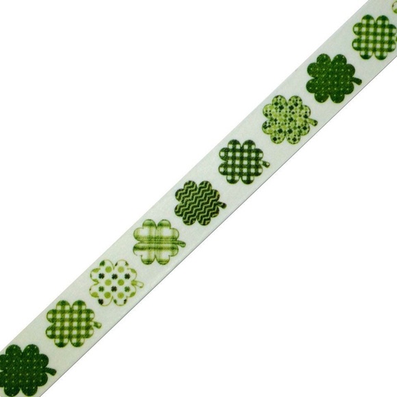 Fun Four Leaf Clovers, St. Patrick's Day, Washi Tape, 1 Roll - Picture 4 of 4